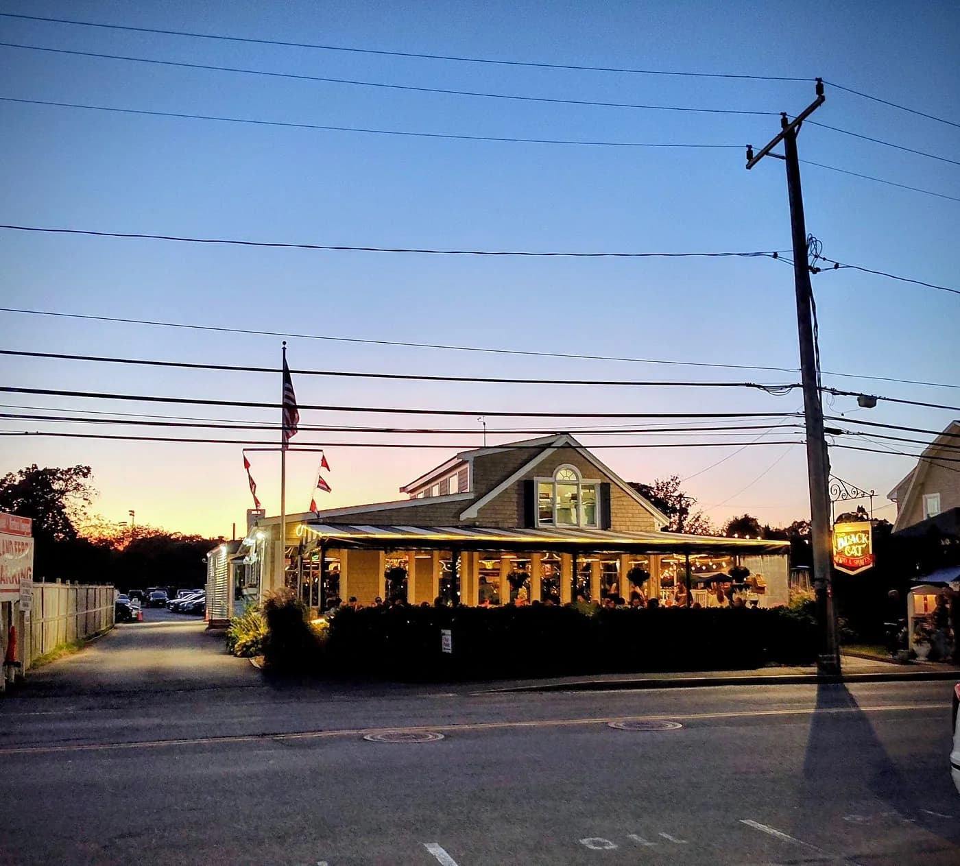 The harborside Black Cat Tavern