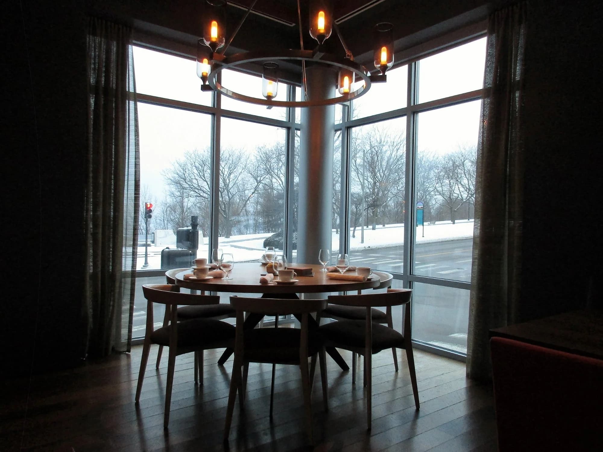 Interior of Bleu restaurant