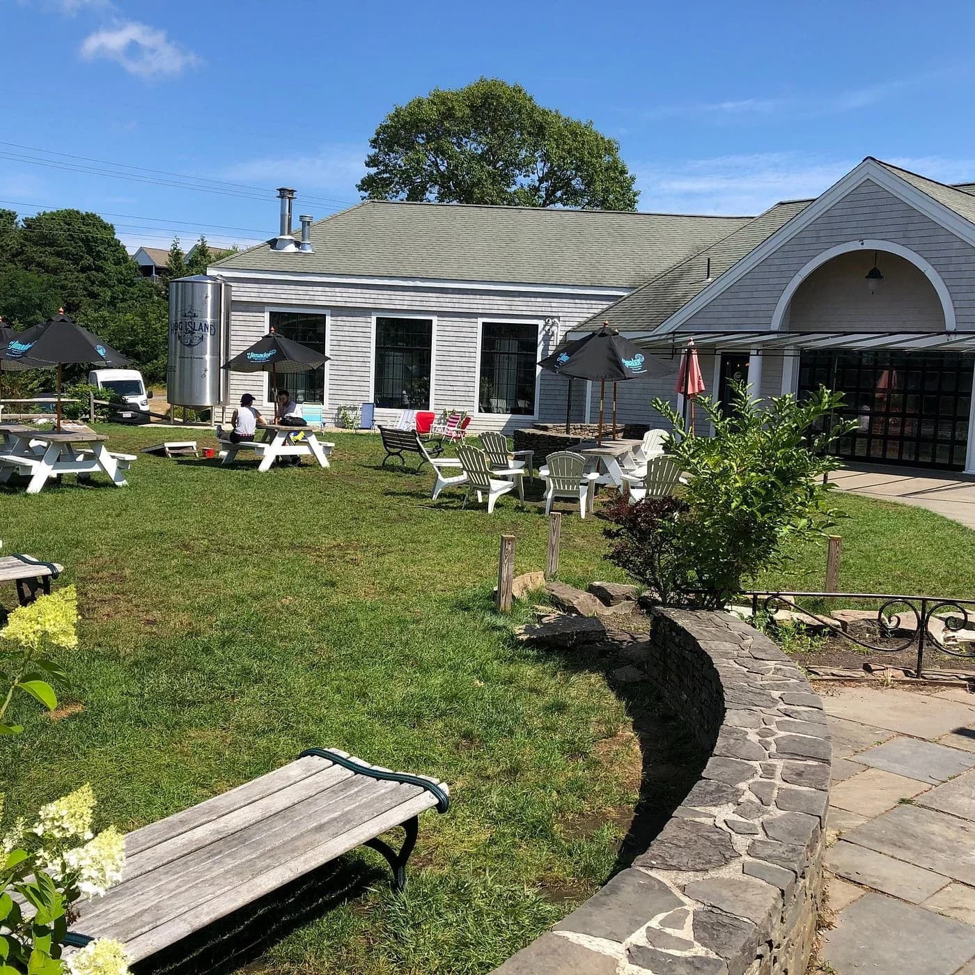 Hog Island Beer Co. brewery and outdoor seating