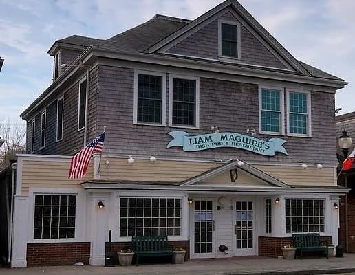 Liam Maguire's Irish Pub exterior on Falmouth Main Street