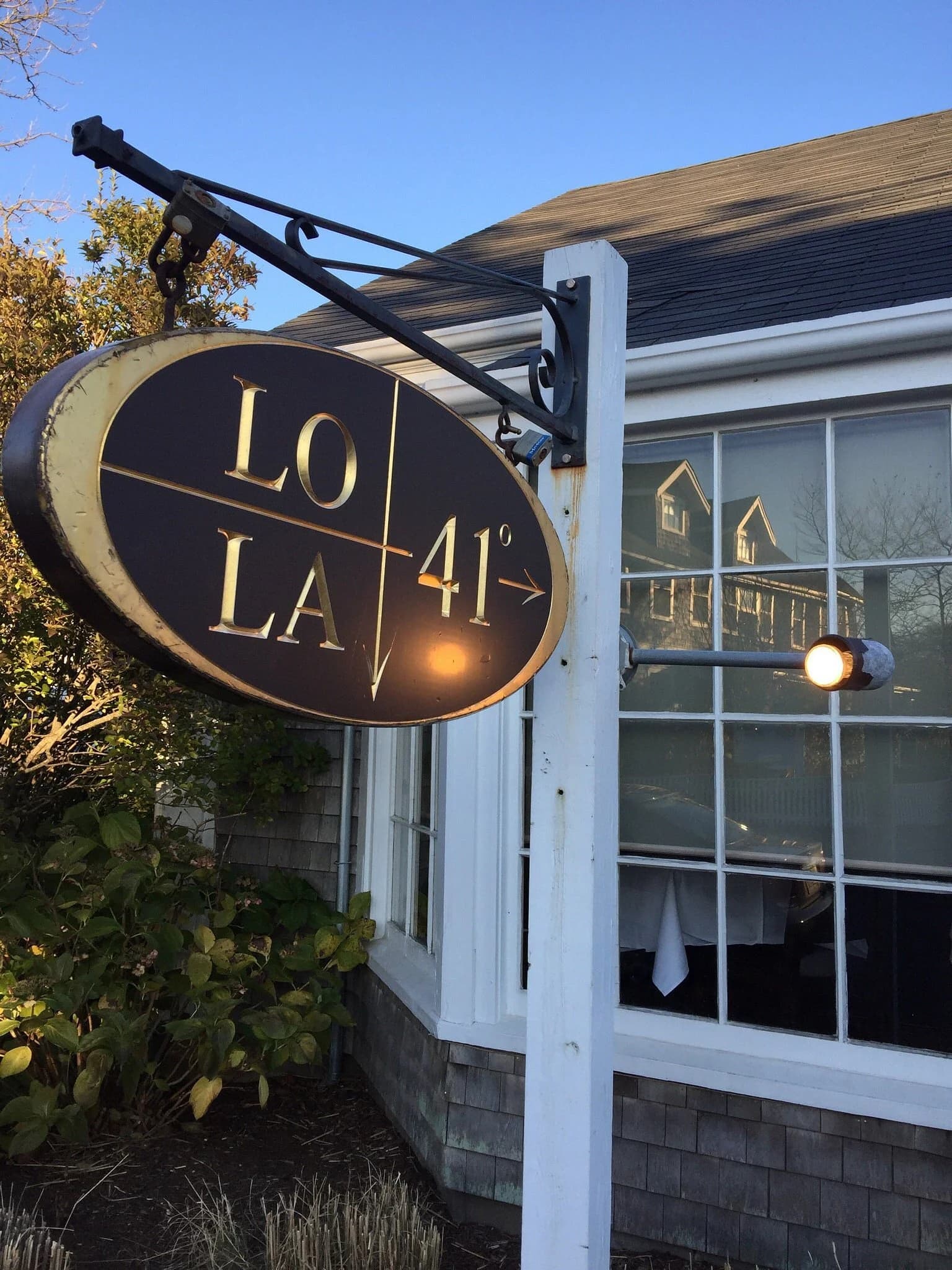The Lola 41 sign outside the bistro