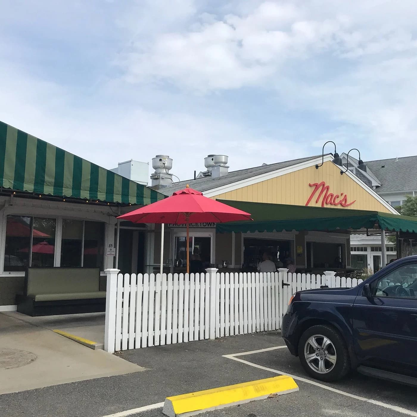 The relaxed dining room at Mac’s Fish House Provincetown