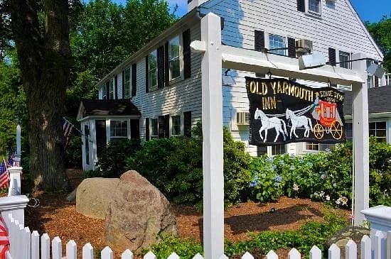 The historic dining room at the Old Yarmouth Inn