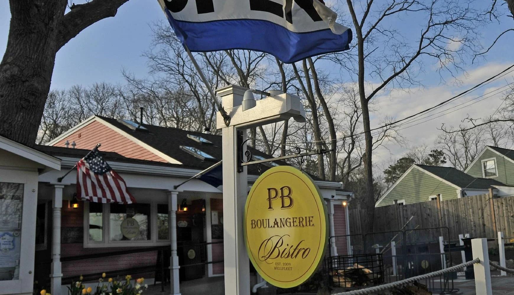 PB Boulangerie Bistro exterior sign