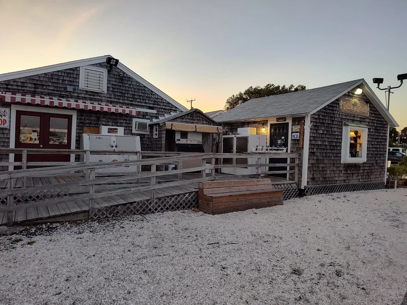 The waterfront patio at Spanky’s Clam Shack
