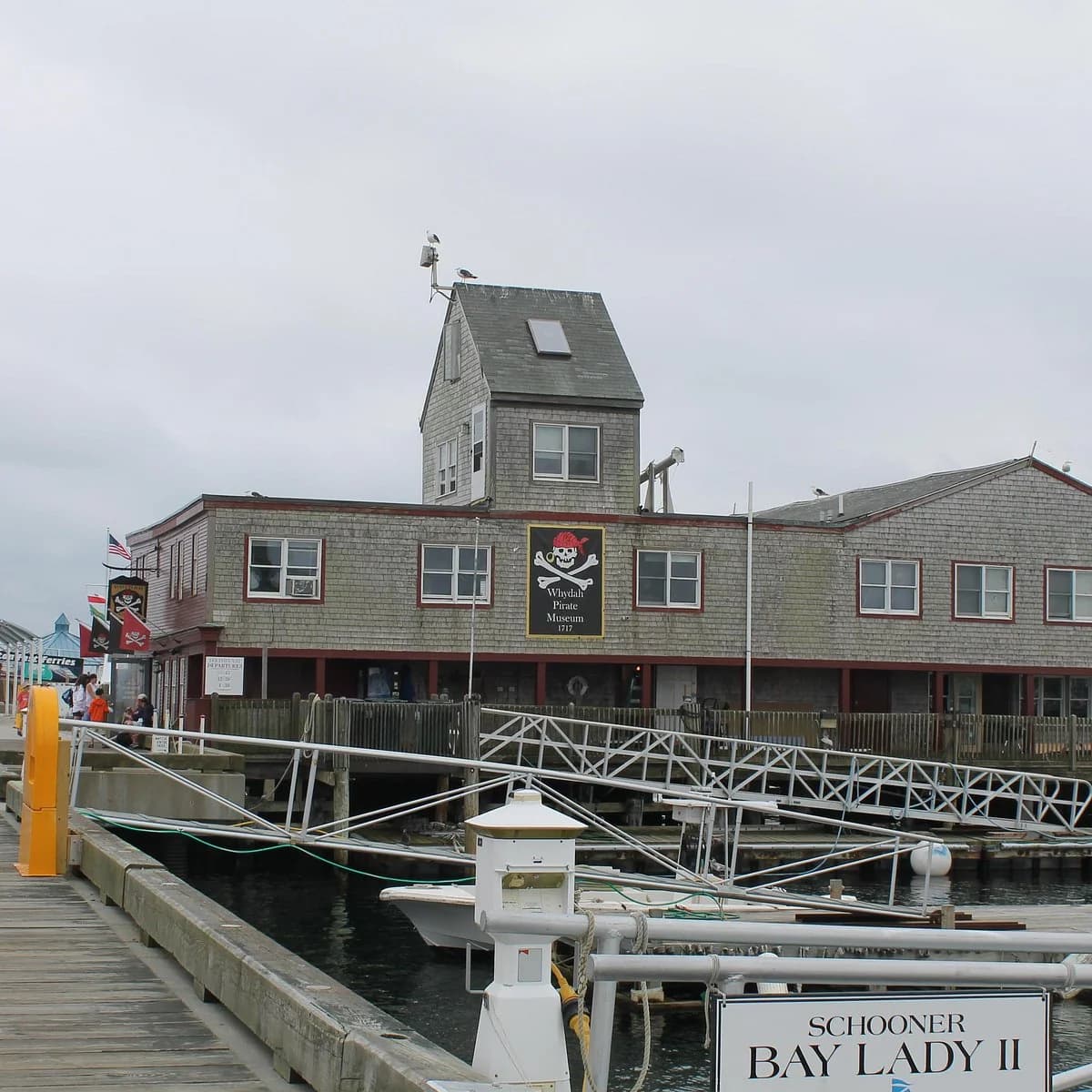 The Whydah Pirate Museum building on the West Yarmouth waterfront