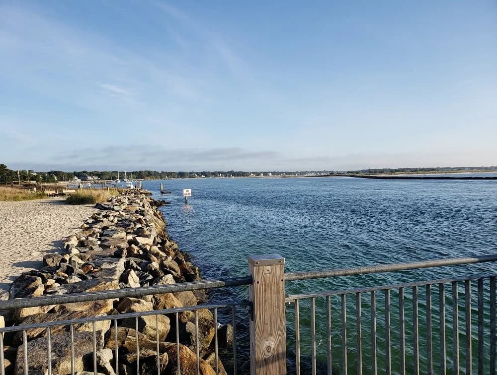 A working harbor along the historic Bass River